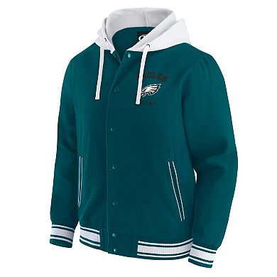 Men's Darius Rucker Collection by Fanatics Midnight Green Philadelphia Eagles Full-Snap Hoodie Jacket