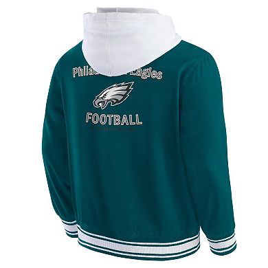 Men's Darius Rucker Collection by Fanatics Midnight Green Philadelphia Eagles Full-Snap Hoodie Jacket