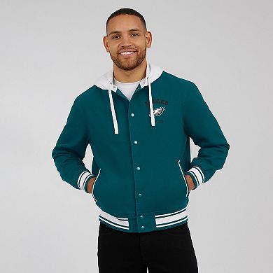 Men's Darius Rucker Collection by Fanatics Midnight Green Philadelphia Eagles Full-Snap Hoodie Jacket
