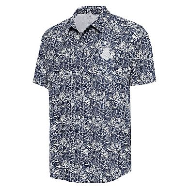Men's Antigua Navy Boston Red Sox Resort Button-Up Shirt