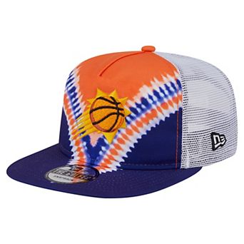 Men's New Era Purple/Orange Phoenix Suns Throwback Dye Golfer Snapback Hat