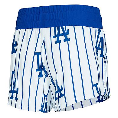 Women's Concepts Sport White Los Angeles Dodgers Pinstripe Record Tank & Short Set