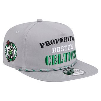 Men's New Era Gray Boston Celtics Throwback Property Of Golfer Snapback Hat