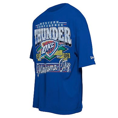 Men's New Era Blue Oklahoma City Thunder Distressed Sport Classics T-Shirt