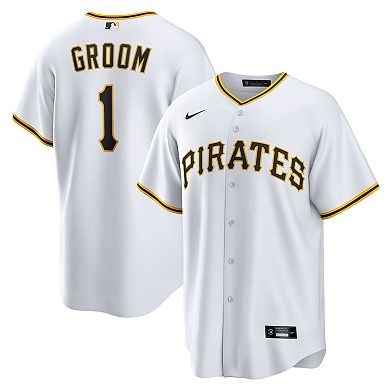Men's Nike White Pittsburgh Pirates #1 Groom Home Replica Jersey