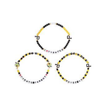 FOCO Pittsburgh Pirates 3-Pack Friendship Bracelet Set