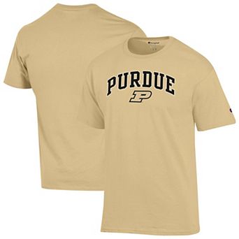 Men's Champion Gold Purdue Boilermakers Arch Over Logo T-Shirt