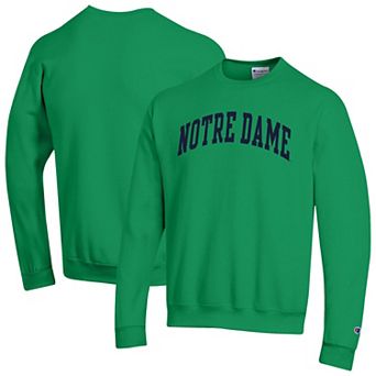 Men's Champion Green Notre Dame Fighting Irish Basic Arch Fleece Pullover Sweatshirt