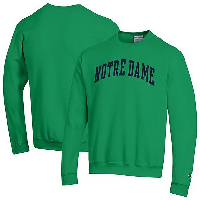 Men's Champion Green Notre Dame Fighting Irish Basic Arch Fleece Pullover Sweatshirt