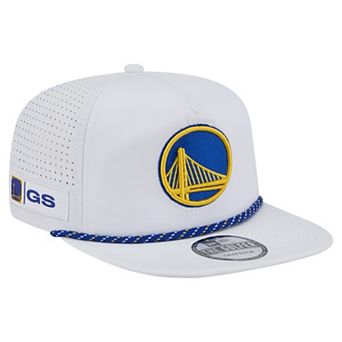 Men's New Era White Golden State Warriors Performance Rope Golfer Adjustable Hat
