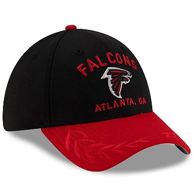 Men's New Era Black/Red Atlanta Falcons 2025 NFL Draft 39THIRTY Flex Hat