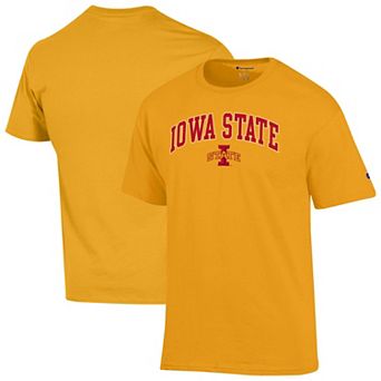 Men's Champion Gold Iowa State Cyclones Arch Over Logo T-Shirt