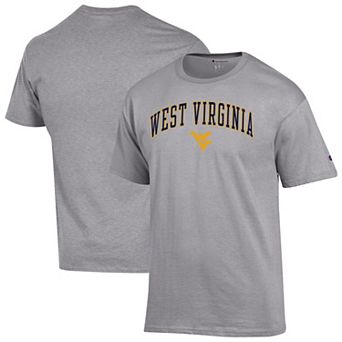 Men's Champion Heather Gray West Virginia Mountaineers Arched Logo T-Shirt