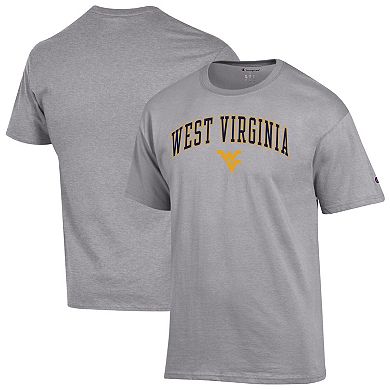 Men's Champion Heather Gray West Virginia Mountaineers Arched Logo T-Shirt