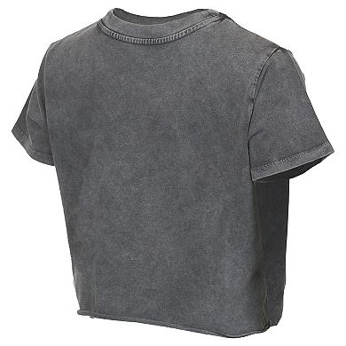 Women's Concepts Sport Charcoal Colorado Rapids Distressed Market Cropped T-Shirt