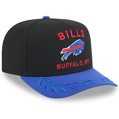 Youth New Era Black/Royal Buffalo Bills 2025 NFL Draft A-Frame 9FIFTY Snapback Hat