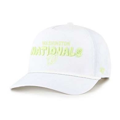 Women's '47 White Washington Nationals Bright Side Adjustable Hitch Hat