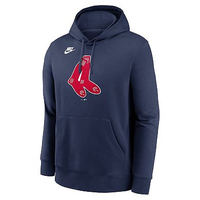 Men's Nike Navy Boston Red Sox Cooperstown Collection Logo Club Pullover Hoodie