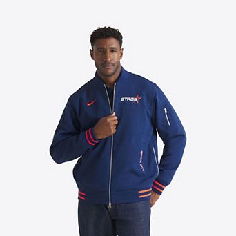 Men's Nike Navy Houston Astros 2025 City Connect Authentic Collection Full-Zip Bomber Jacket