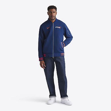 Men's Nike Navy Houston Astros 2025 City Connect Authentic Collection Full-Zip Bomber Jacket