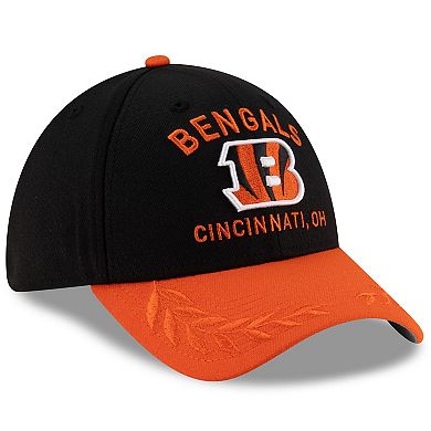 Men's New Era Black/Orange Cincinnati Bengals 2025 NFL Draft 39THIRTY Flex Hat