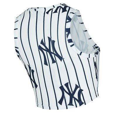 Women's Concepts Sport White New York Yankees Pinstripe Record Tank & Short Set
