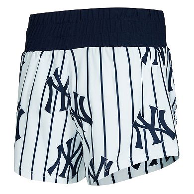 Women's Concepts Sport White New York Yankees Pinstripe Record Tank & Short Set