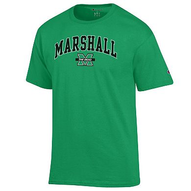 Men's�Champion Kelly Green Marshall Thundering Herd Arch Over Logo T-Shirt