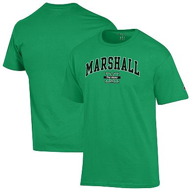 Men's�Champion Kelly Green Marshall Thundering Herd Arch Over Logo T-Shirt
