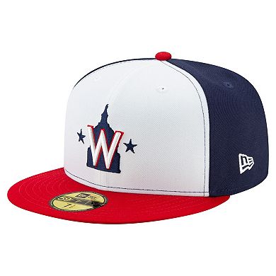 Men's New Era White/Navy/Red Washington Nationals 20th Anniversary 59FIFTY Fitted Hat