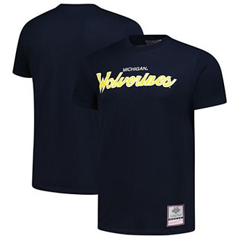 Men's Mitchell & Ness Navy Michigan Wolverines Elite Script T-Shirt