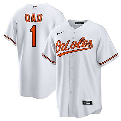 Men's Nike White Baltimore Orioles #1 Dad Home Replica Jersey