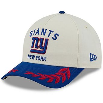 Men's New Era Cream/Royal New York Giants 2025 NFL Draft 9FORTY A-Frame M-Crown Adjustable Hat