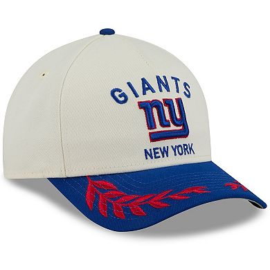 Men's New Era Cream/Royal New York Giants 2025 NFL Draft 9FORTY A-Frame M-Crown Adjustable Hat