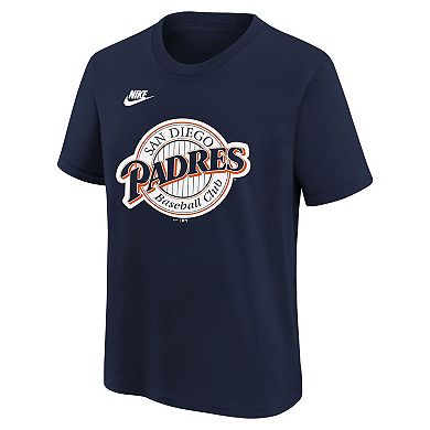 Youth Nike Navy San Diego Padres Team Logo T-Shirt