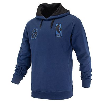 Unisex FISLL Navy Denver Nuggets Logoman Shadow Collection Pullover Hoodie