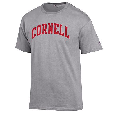 Men's Champion Heather Gray Cornell Big Red Basic Arch T-Shirt