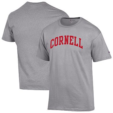 Men's Champion Heather Gray Cornell Big Red Basic Arch T-Shirt