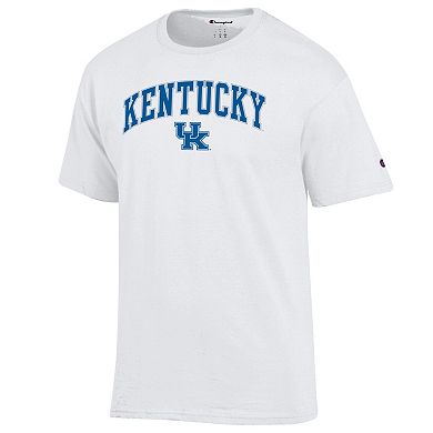 Men's Champion White Kentucky Wildcats Arch Over Logo T-Shirt