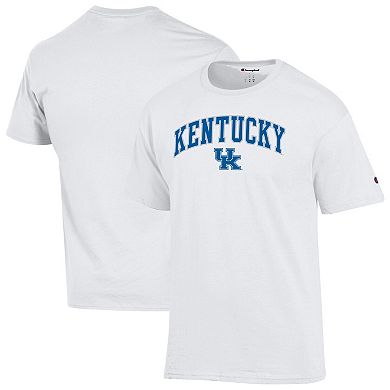 Men's Champion White Kentucky Wildcats Arch Over Logo T-Shirt