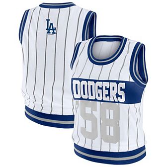 Women's WEAR by Erin Andrews White Los Angeles Dodgers Sporty Tank Top