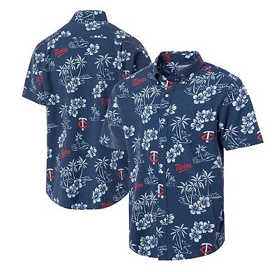 Men's Reyn Spooner Navy Minnesota Twins Kekai Button-Down Shirt