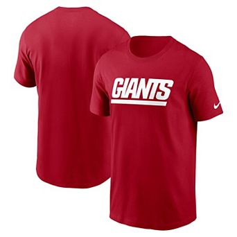 Men's Nike Red New York Giants Team Wordmark Essential T-Shirt