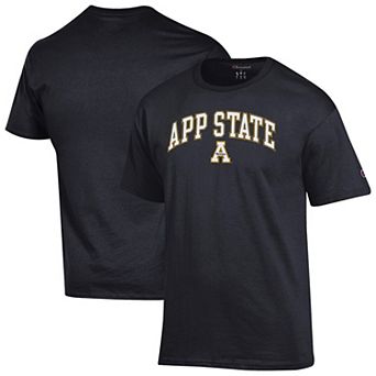 Men's Champion Black Appalachian State Mountaineers Arch Over Logo T-Shirt