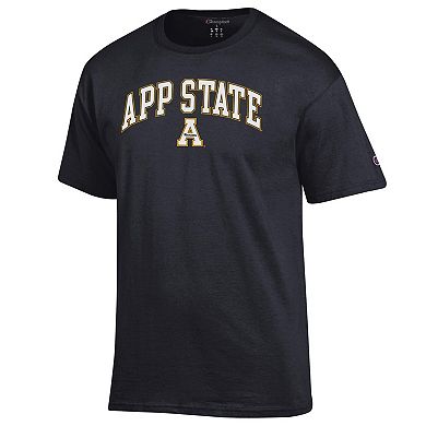 Men's�Champion Black Appalachian State Mountaineers Arch Over Logo T-Shirt