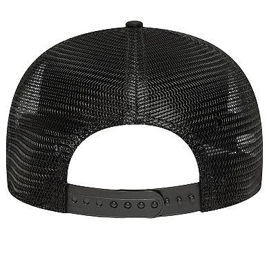 Men's New Era Black Las Vegas Raiders Main Trucker 9SEVENTY Stretch-Snap Hat