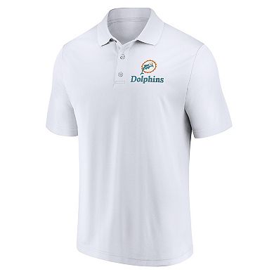 Men's Fanatics White Miami Dolphins Vintage Polo