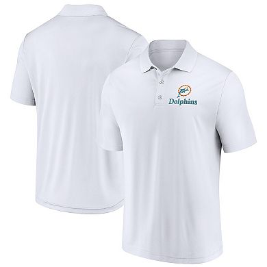 Men's Fanatics White Miami Dolphins Vintage Polo