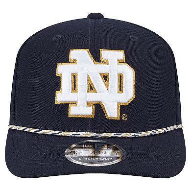 Men's New Era Navy Notre Dame Fighting Irish Game Day Multi-Rope 9SEVENTY Stretch-Snap Hat