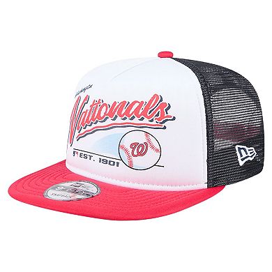 Youth New Era White Washington Nationals Retro 9FIFTY Snapback Hat